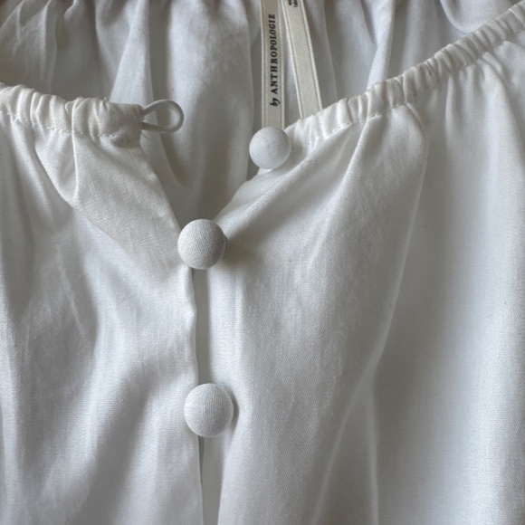 Anthropology White cotton cropped top - Picture 2 of 4